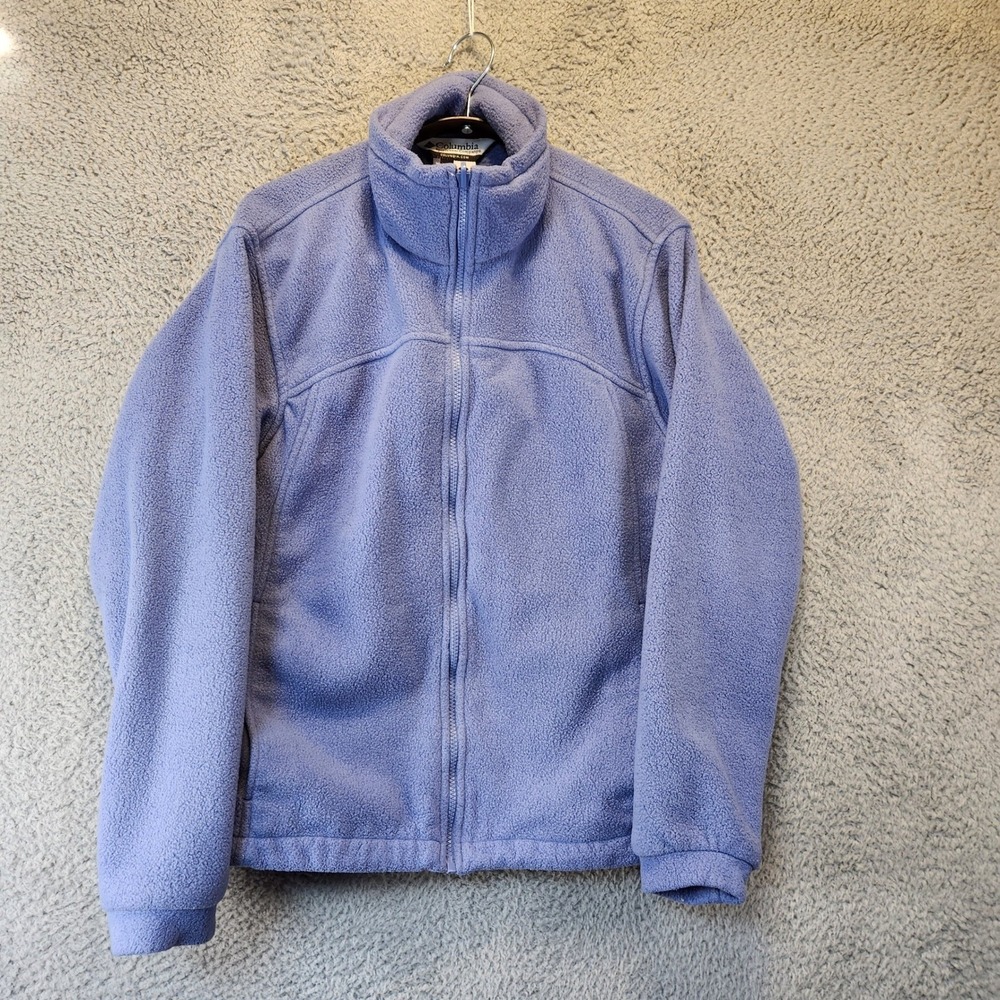 Columbia Jacket‎ Womens Large Fleece Full Zip Interchange Core Lavender Pockets